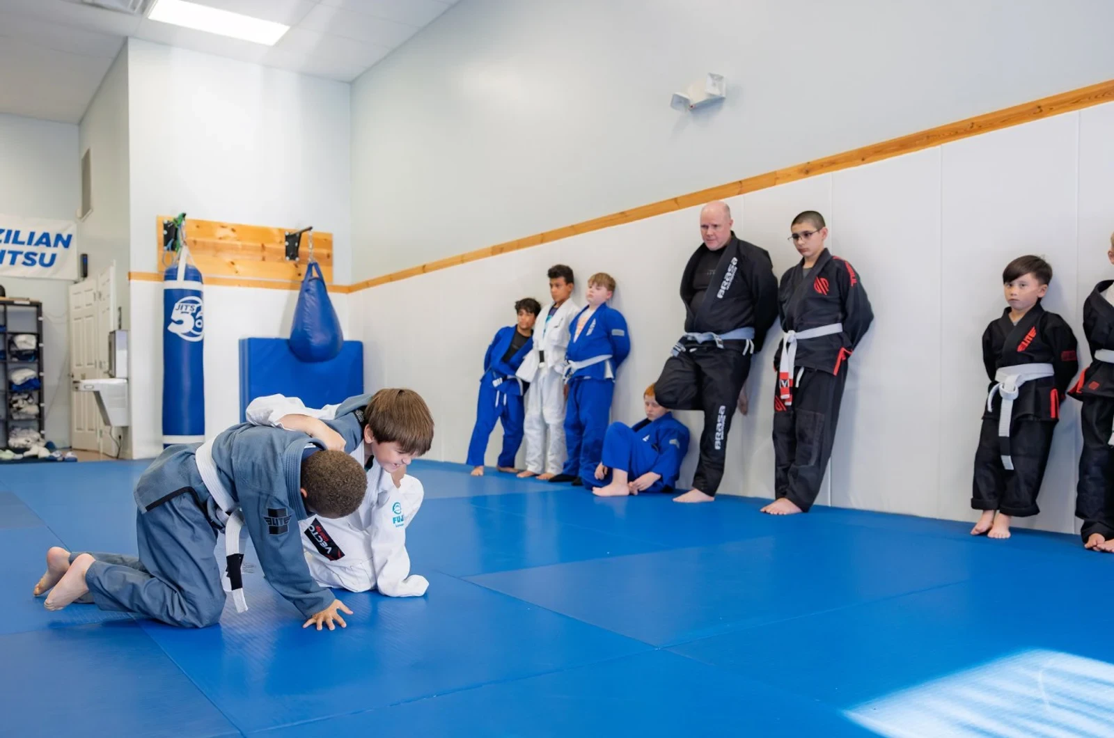 Child building confidence in martial arts